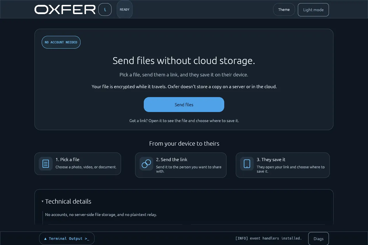 Oxfer screenshot